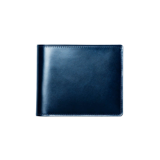 Cordovan Cordovan Slim Wallet in Navy Made in Japan