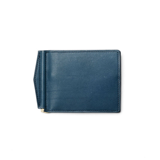 Cowhide  Roadster Money Clip in Denim Blue Made in Japan