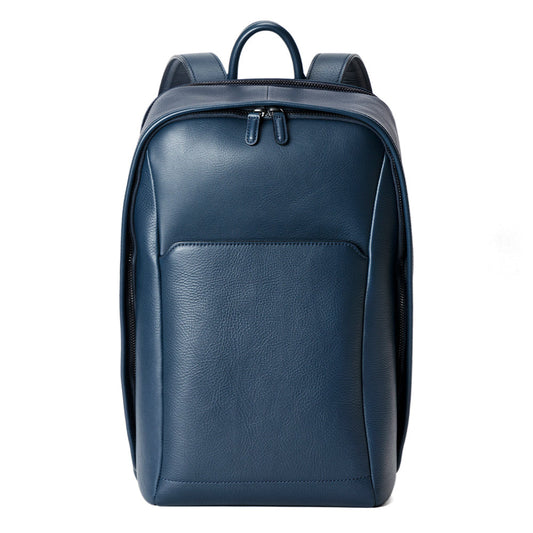 Steerhide  Vainno Round Backpack in Navy Made in Japan